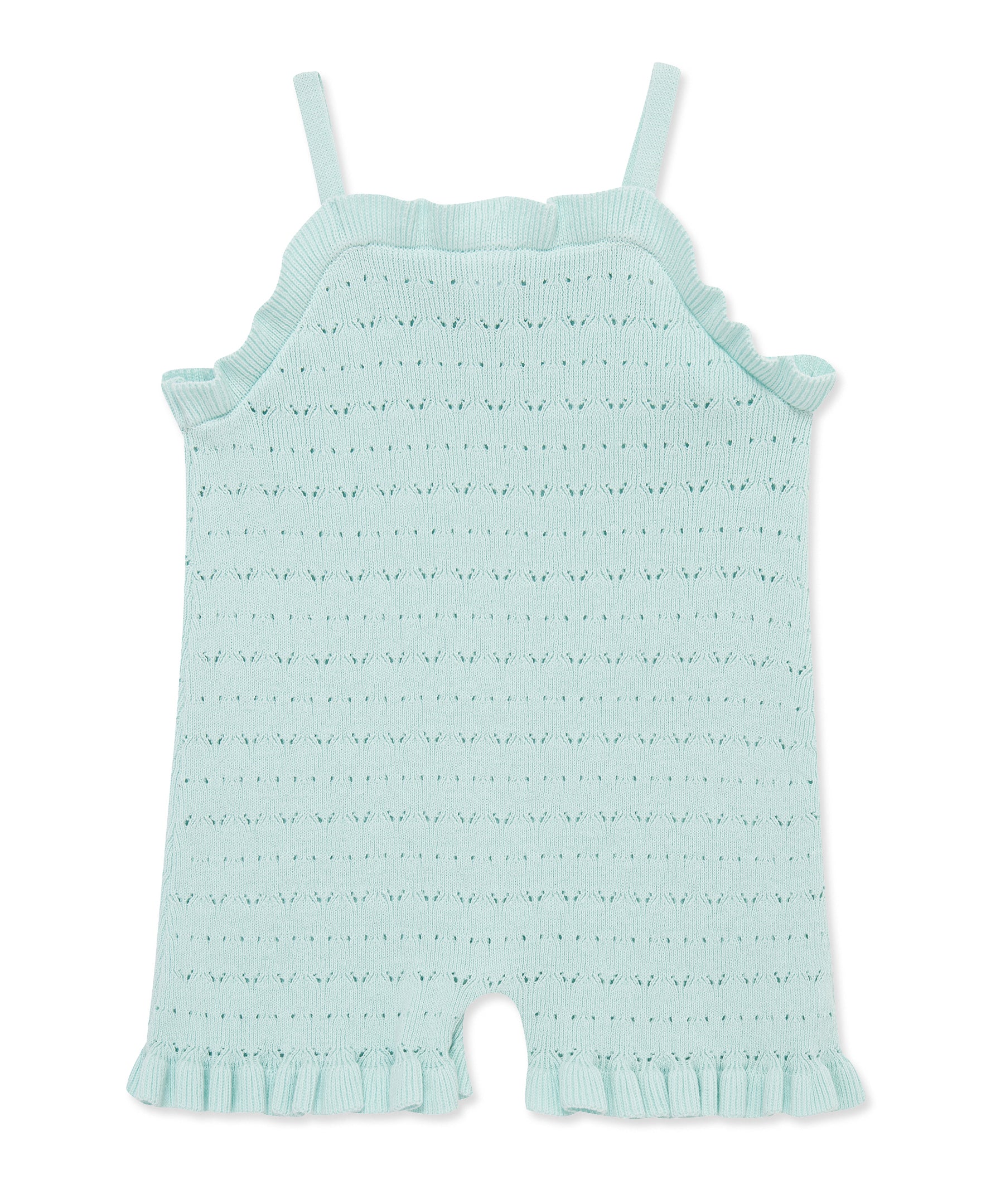 Aqua Pointelle Knit Romper (12M-24M) - Image 3