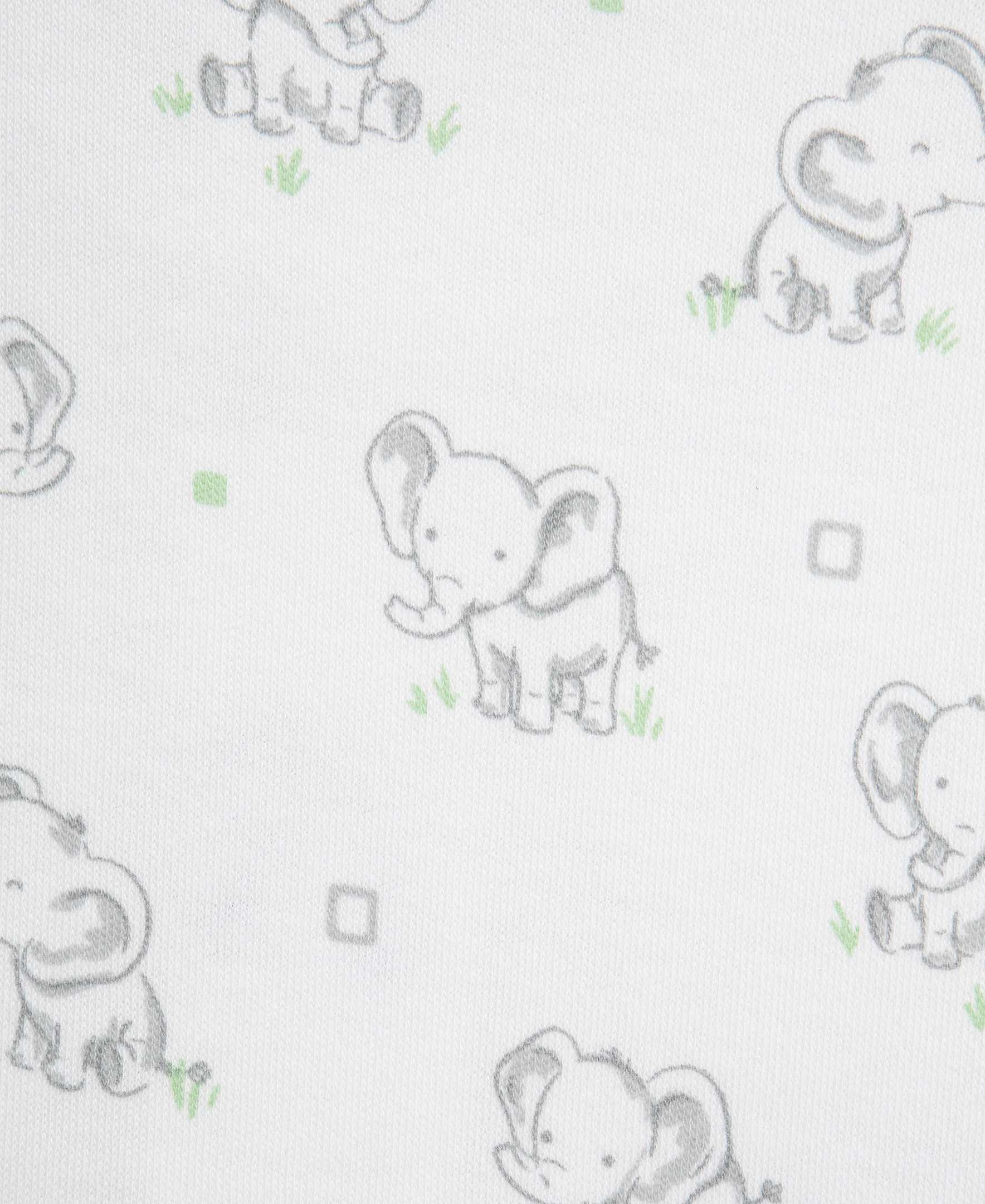 Baby Elephants 2-Way-Zip Footies (2-Pack) - Image 3