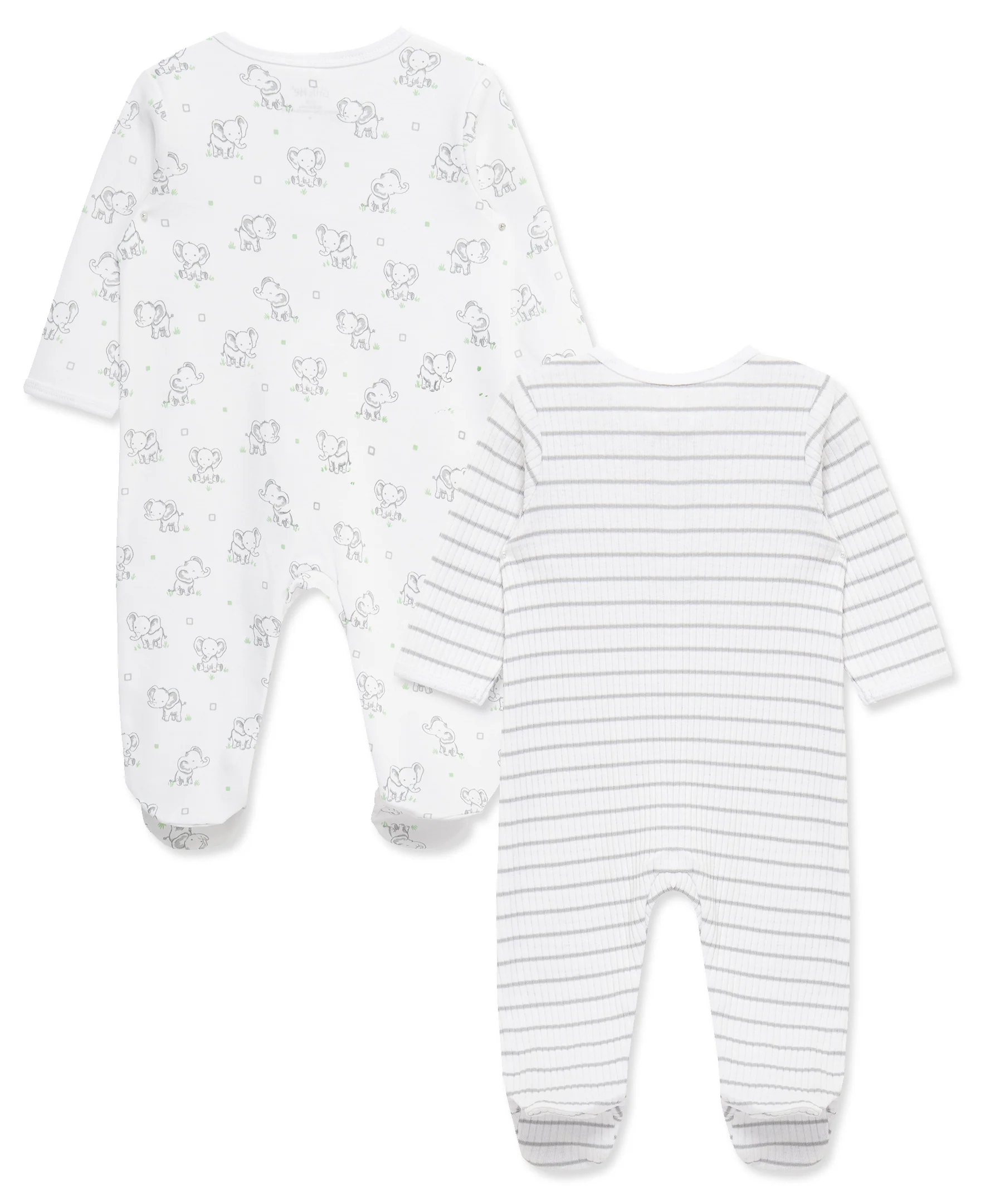 Baby Elephants 2-Way-Zip Footies (2-Pack) - Image 5