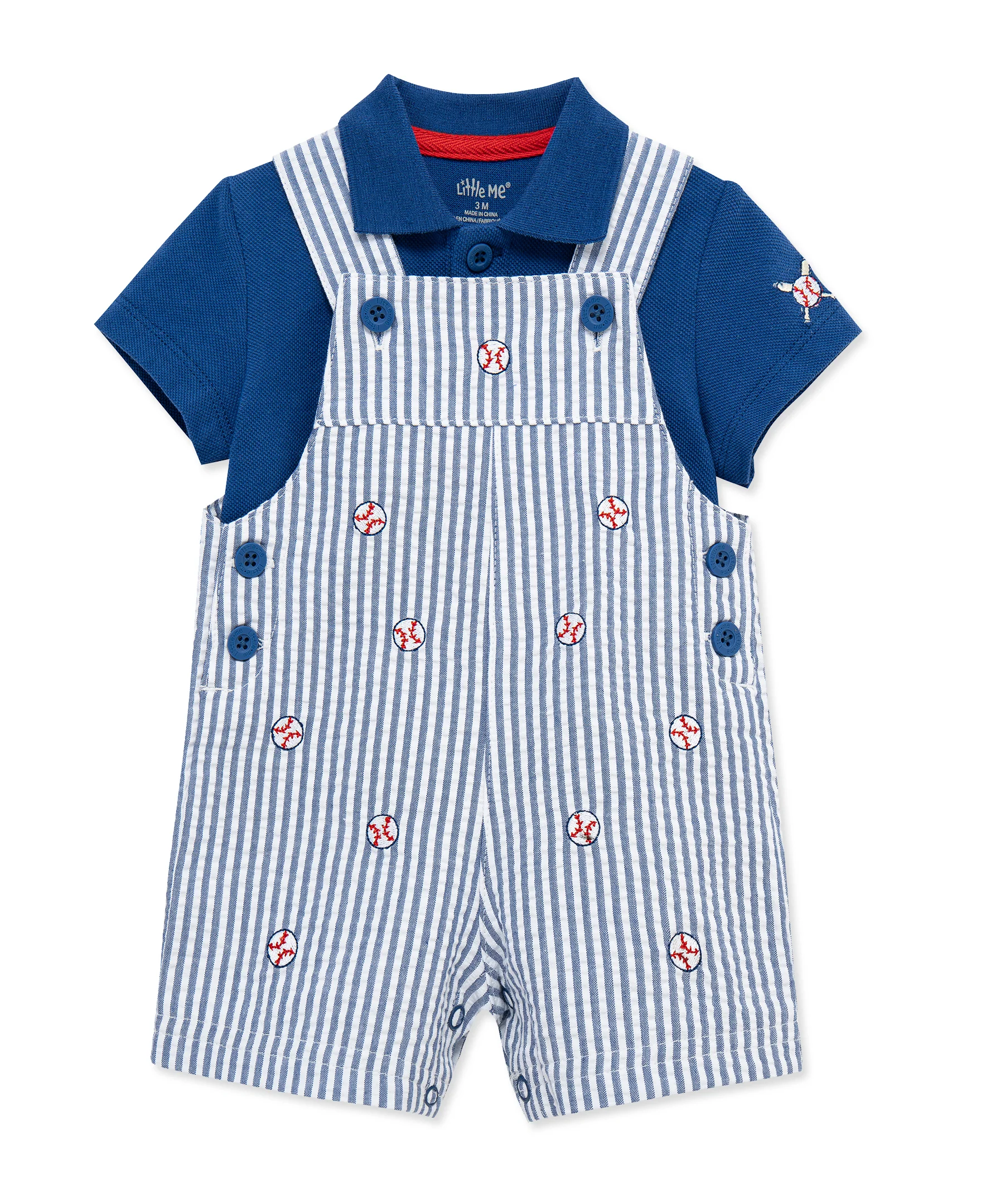 Baseball Woven Shortall Set (12M-24M) - Image 5