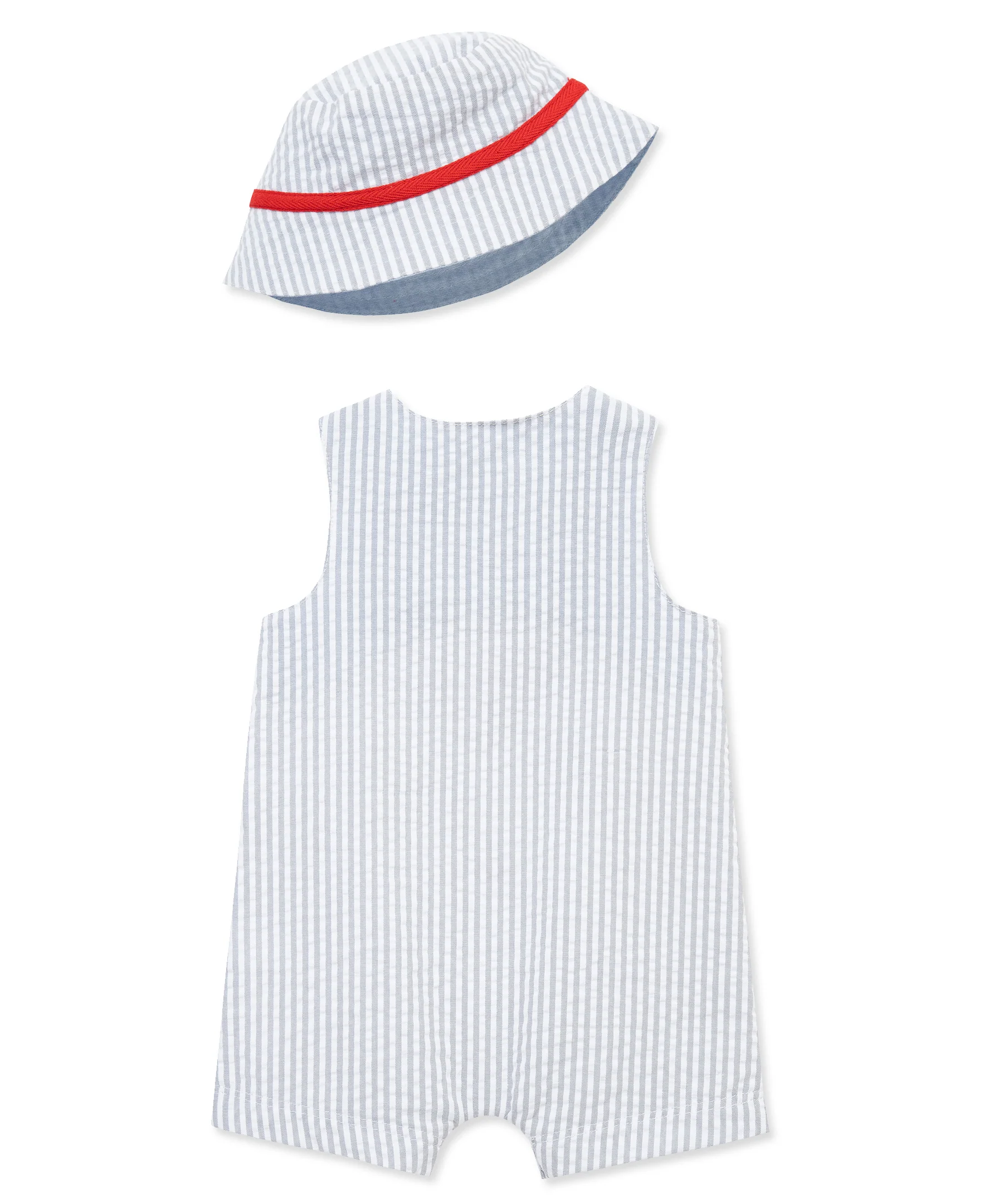 Baseball Woven Sunsuit & Hat - Image 3