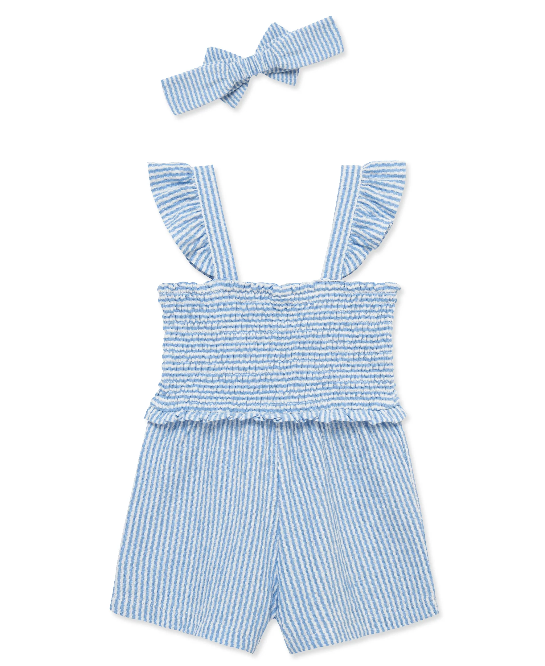 Blue Daisy Knit Romper & Headband (2T-4T) - Image 2