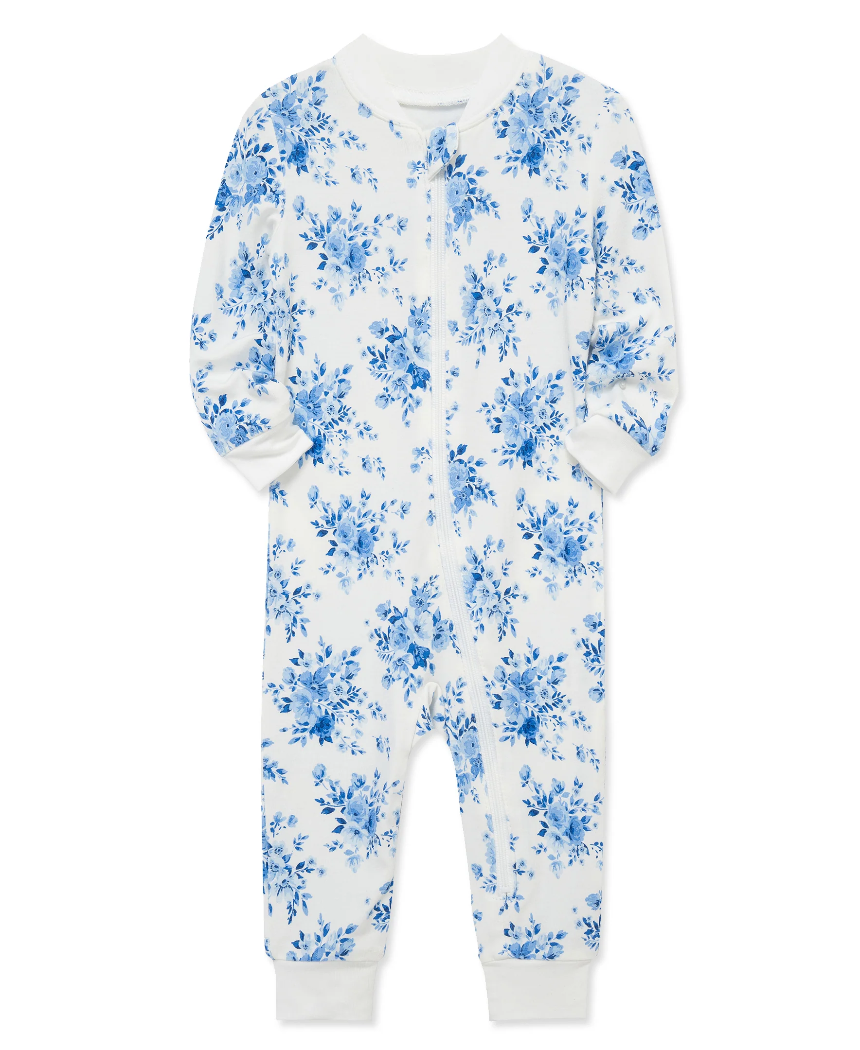 Blue Garden Zip Front One-Piece - Image 3