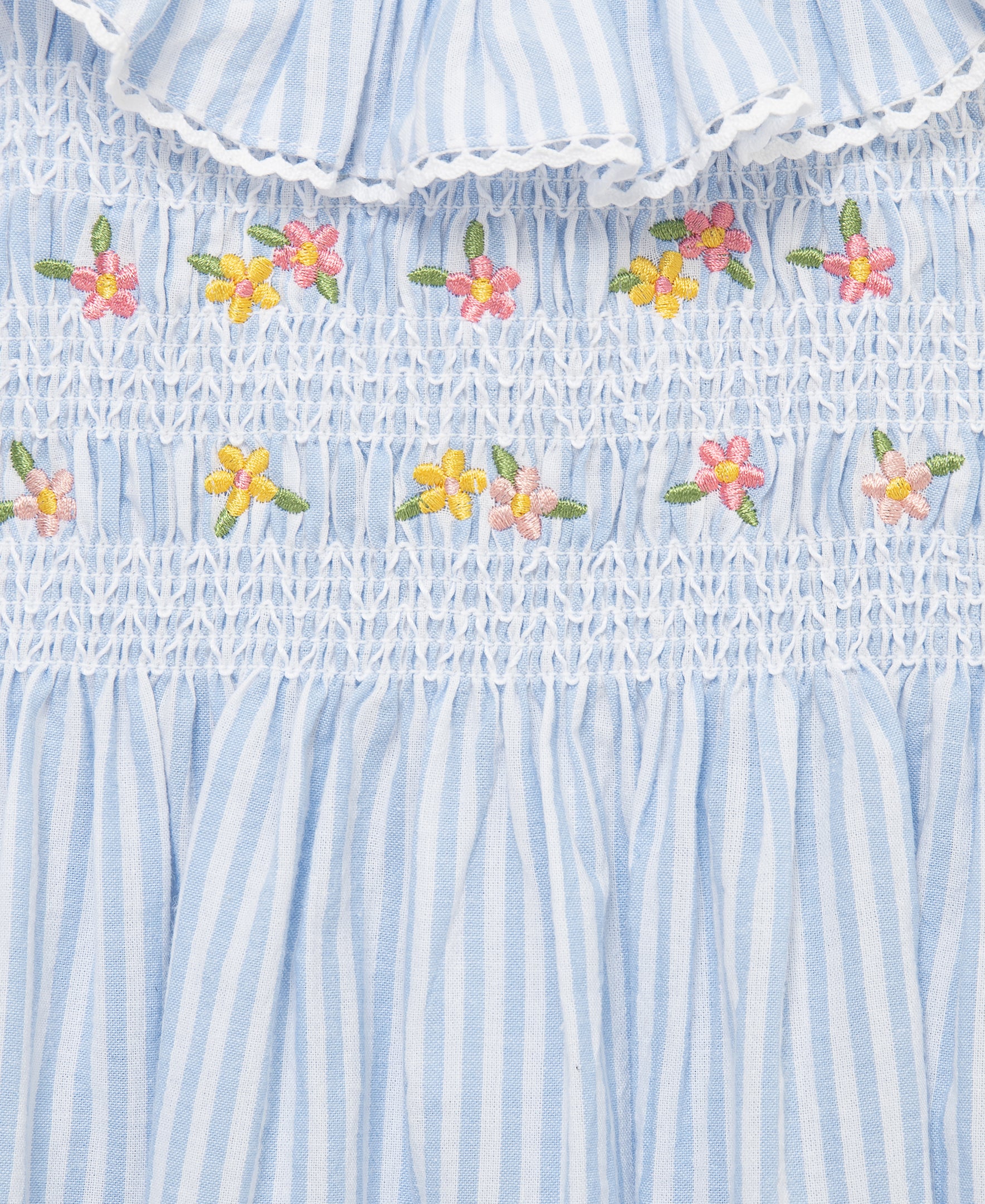 Blue Smocked Woven Sundress w/ Panty (12M-24M) - Image 2