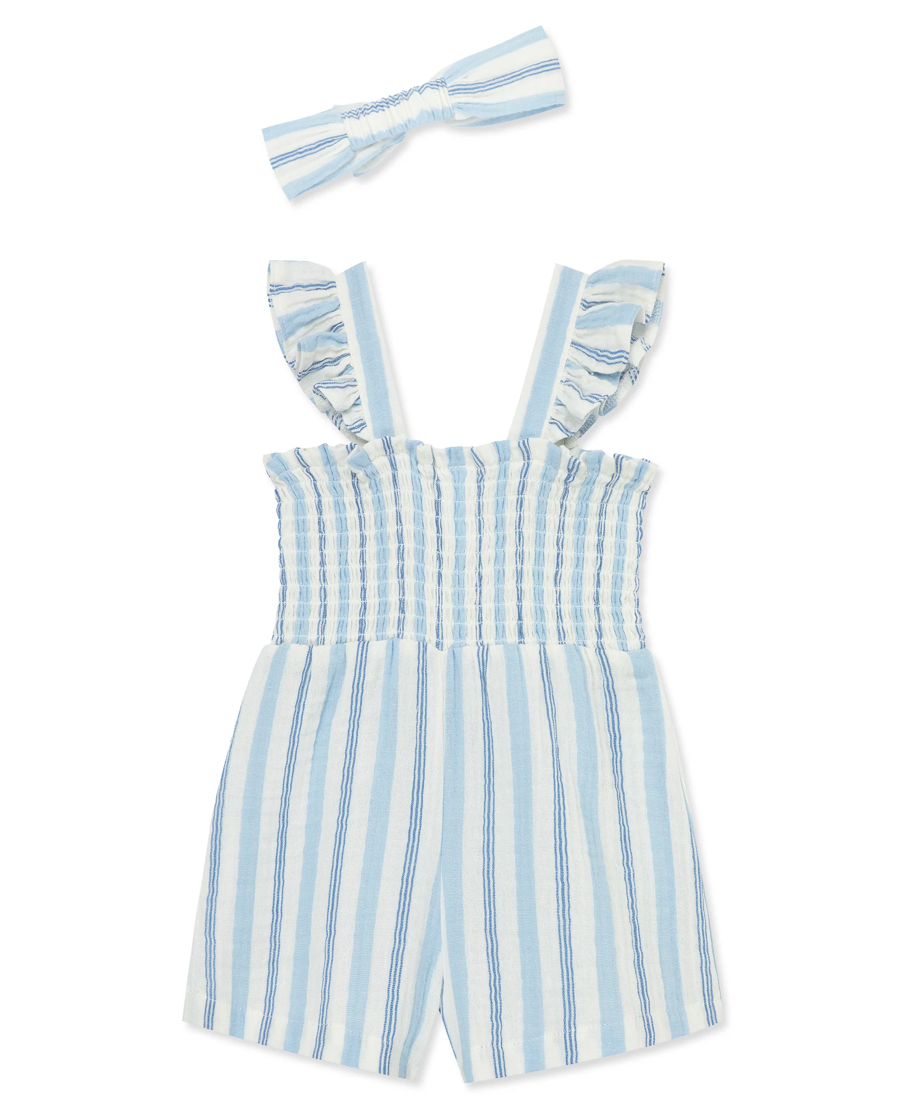 Blue Stripe Gauze Romper - Toddler (2T-4T) - Image 3
