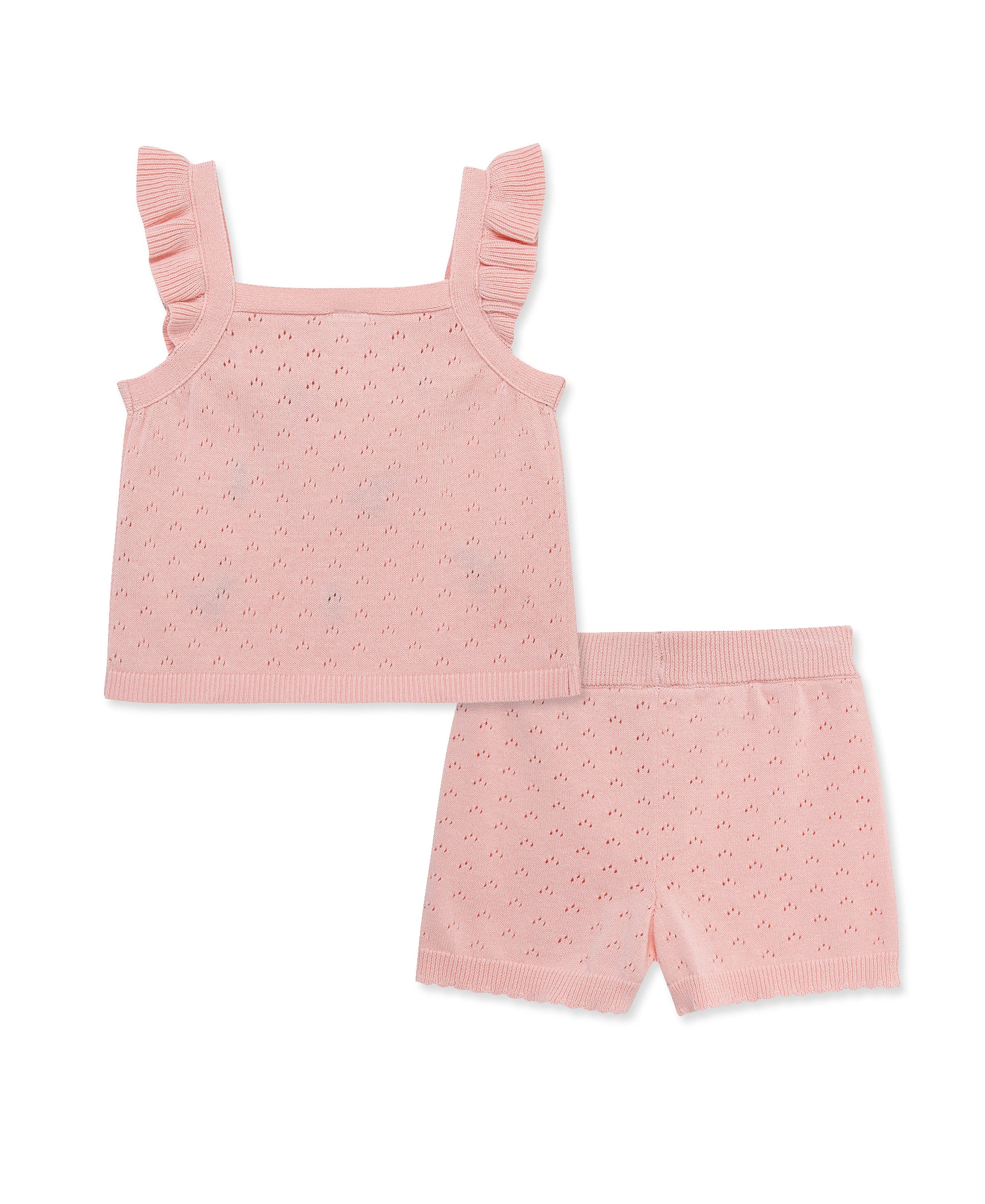 Cherry Pointelle Knit Short Set (2T-4T) - Image 4