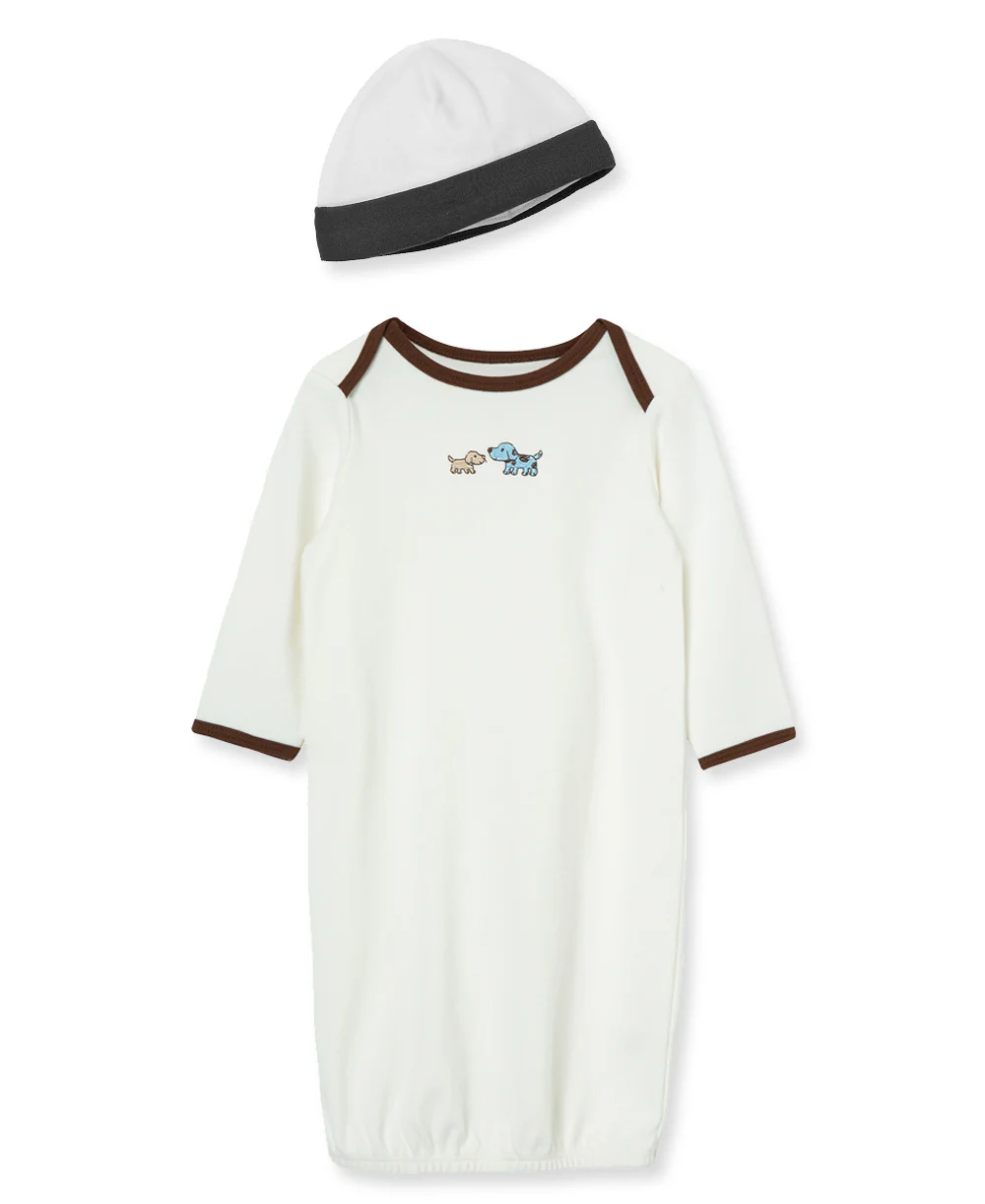 Cute Puppies Sleeper Gown And Hat - Image 4