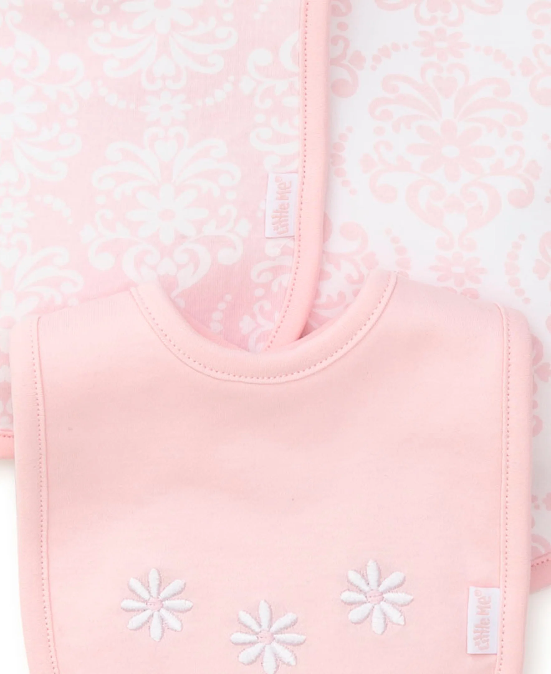 Damask Scroll Bib & Burp Set - Image 2