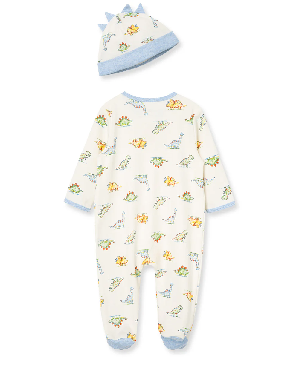 Dinomite 2-Way-Zip Footed One-Piece and Hat - Image 4