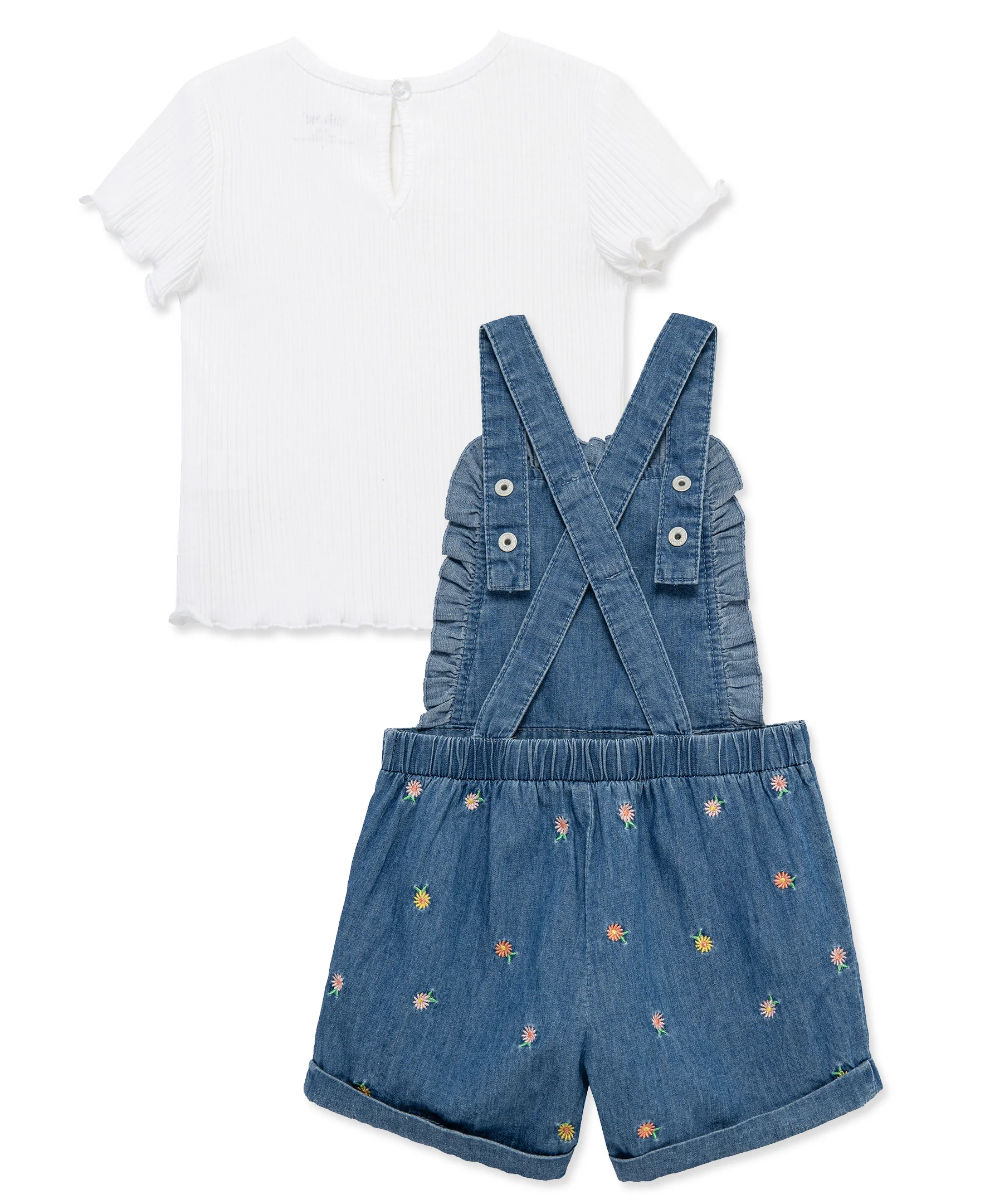 Embroidered Woven Shortall Set (12M-24M) - Image 5