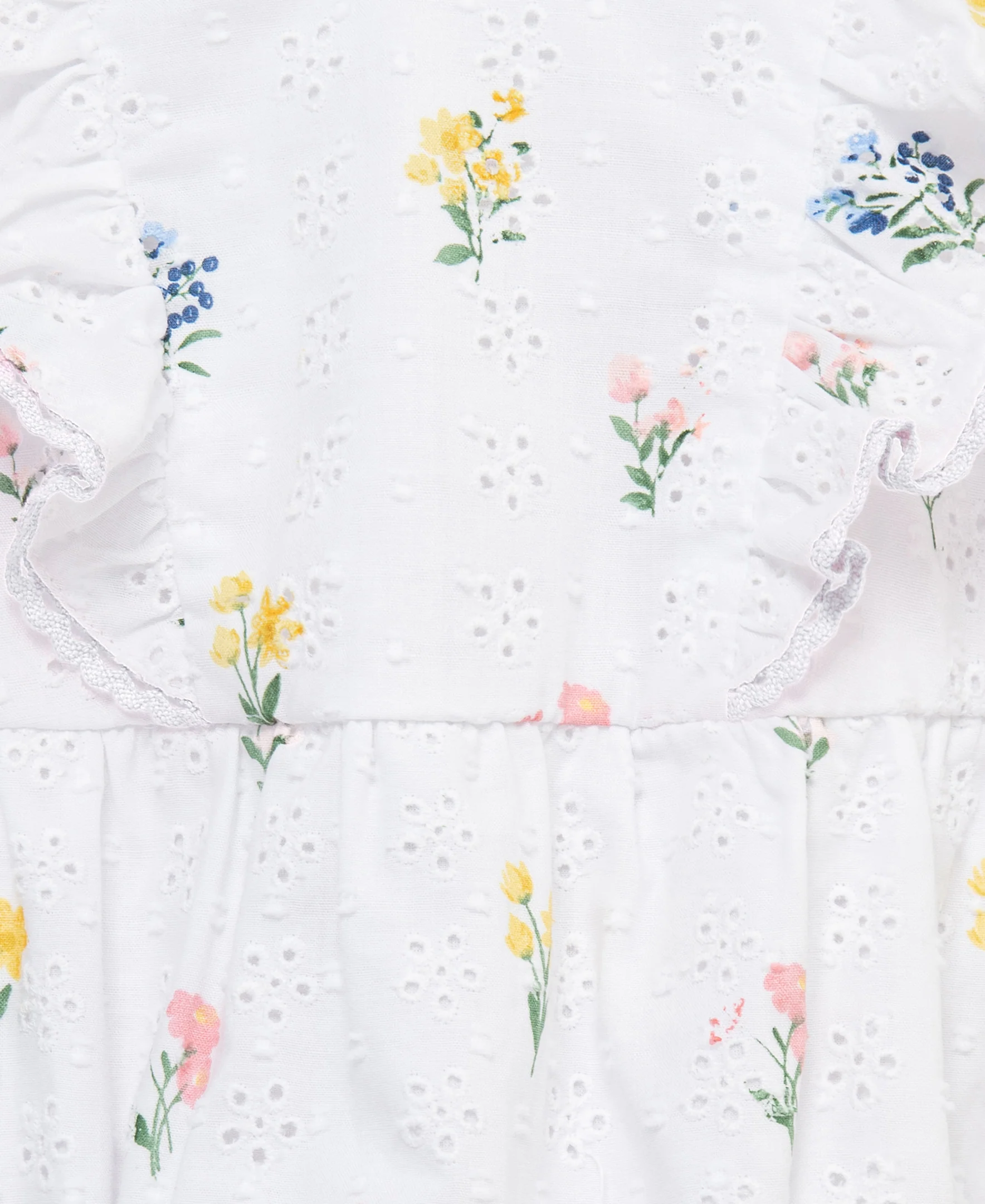 Eyelet Floral Woven Bubble & Headband - Image 2