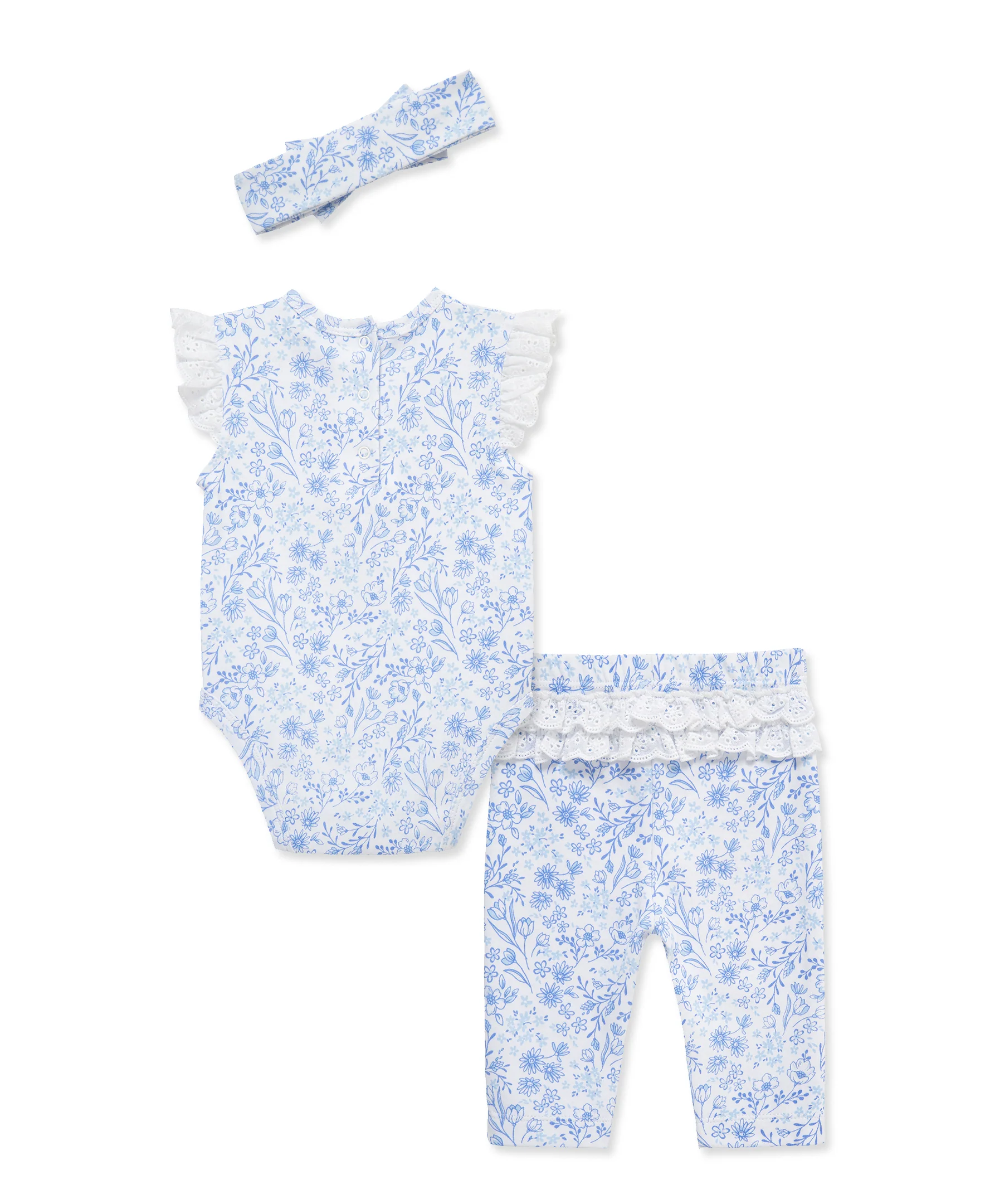 Floral Eyelet Bodysuit & Pant Set - Image 5