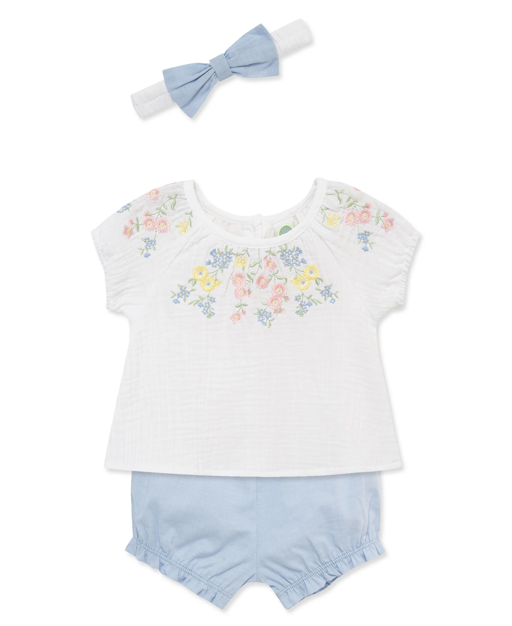 Floral Trail Woven 2-Piece Sunsuit & Headband - Image 4