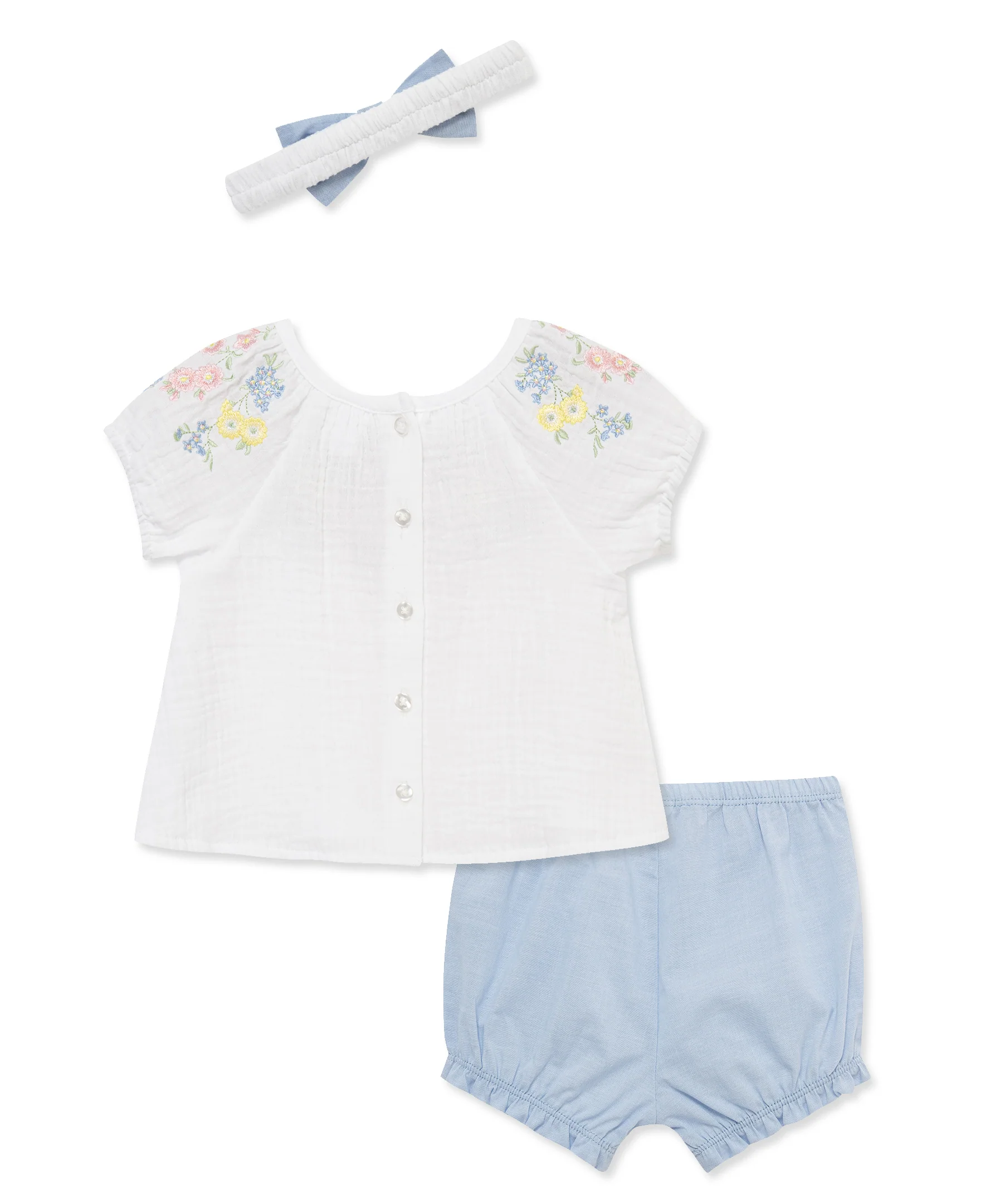Floral Trail Woven 2-Piece Sunsuit & Headband - Image 5