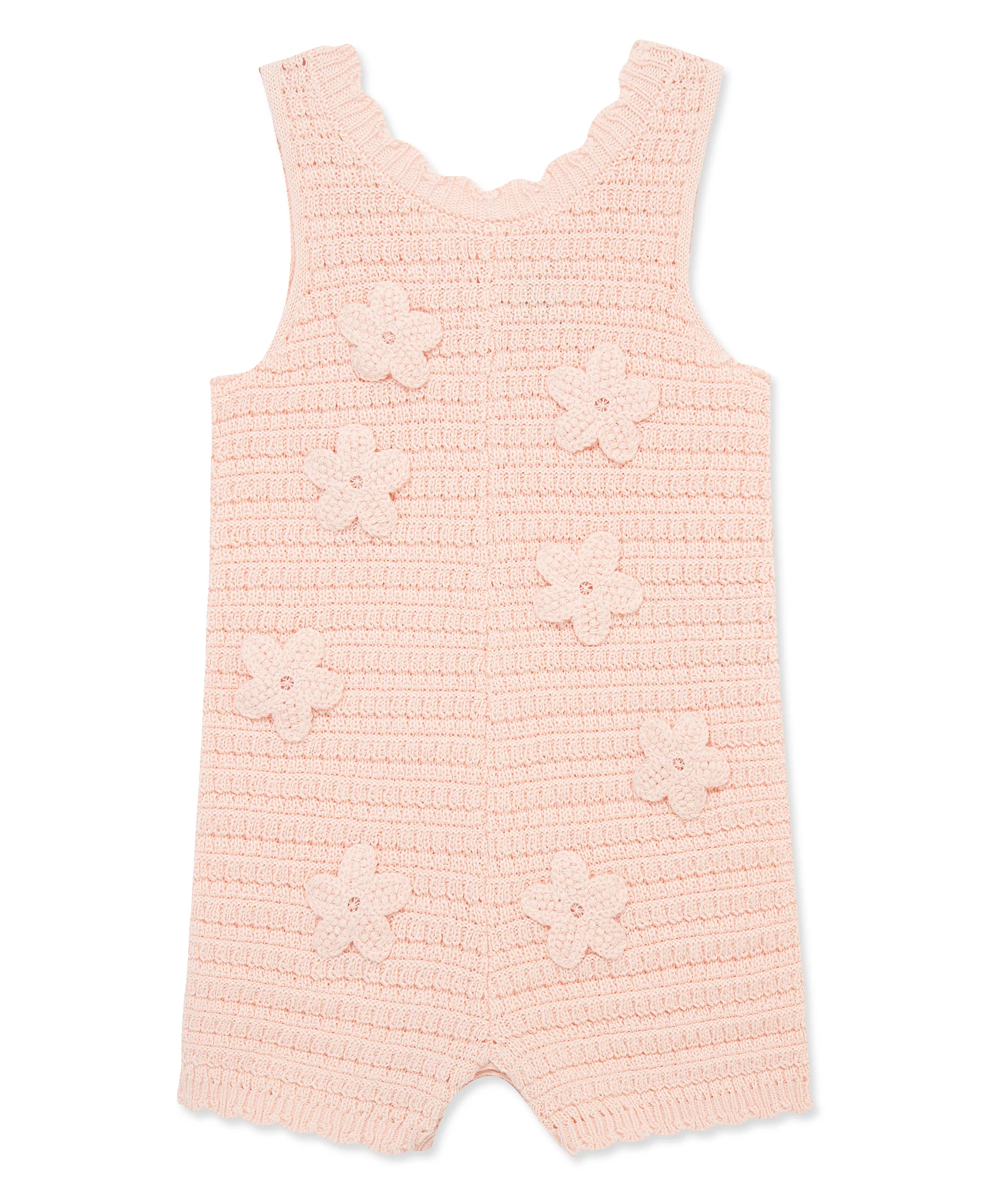Flower Pointelle Knit Romper (2T-4T)
