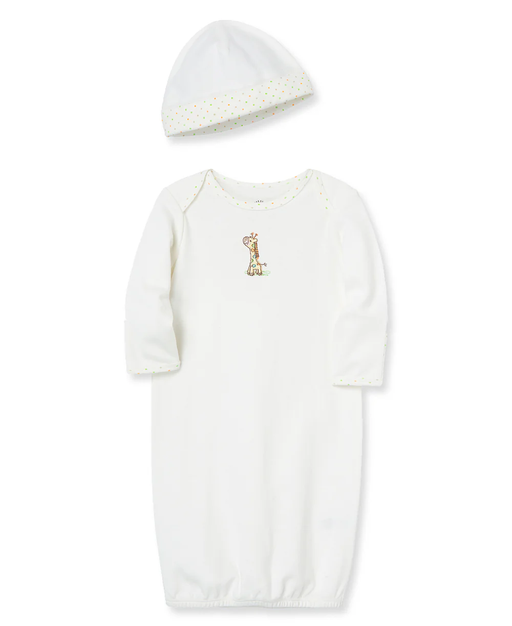 Giraffe Sleeper Gown and Hat - Image 5