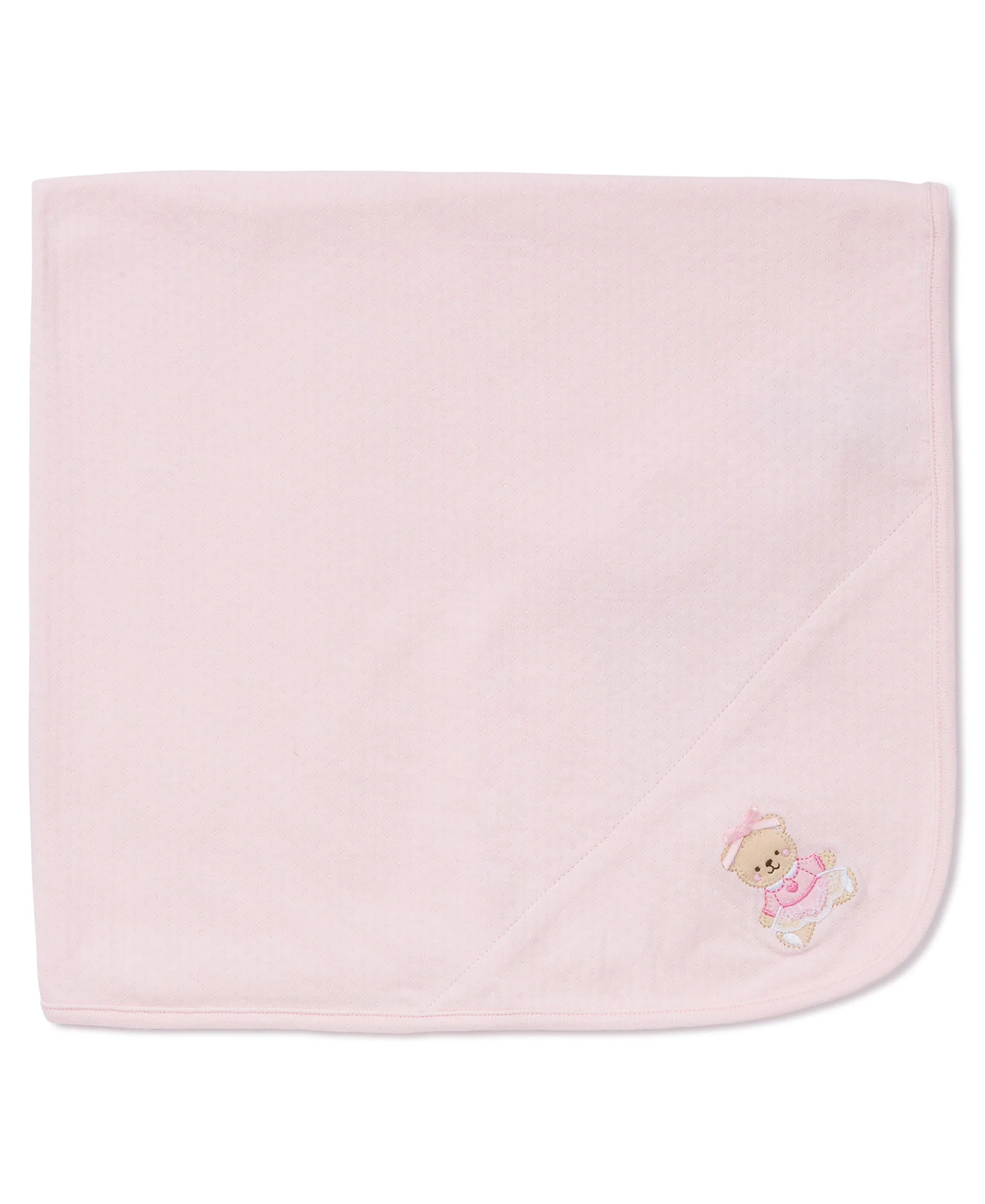 Pink Bear Receiving Blanket