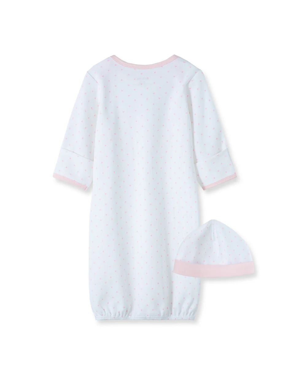 Pink Welcome To The World Sleeper Gown and Hat - Image 3