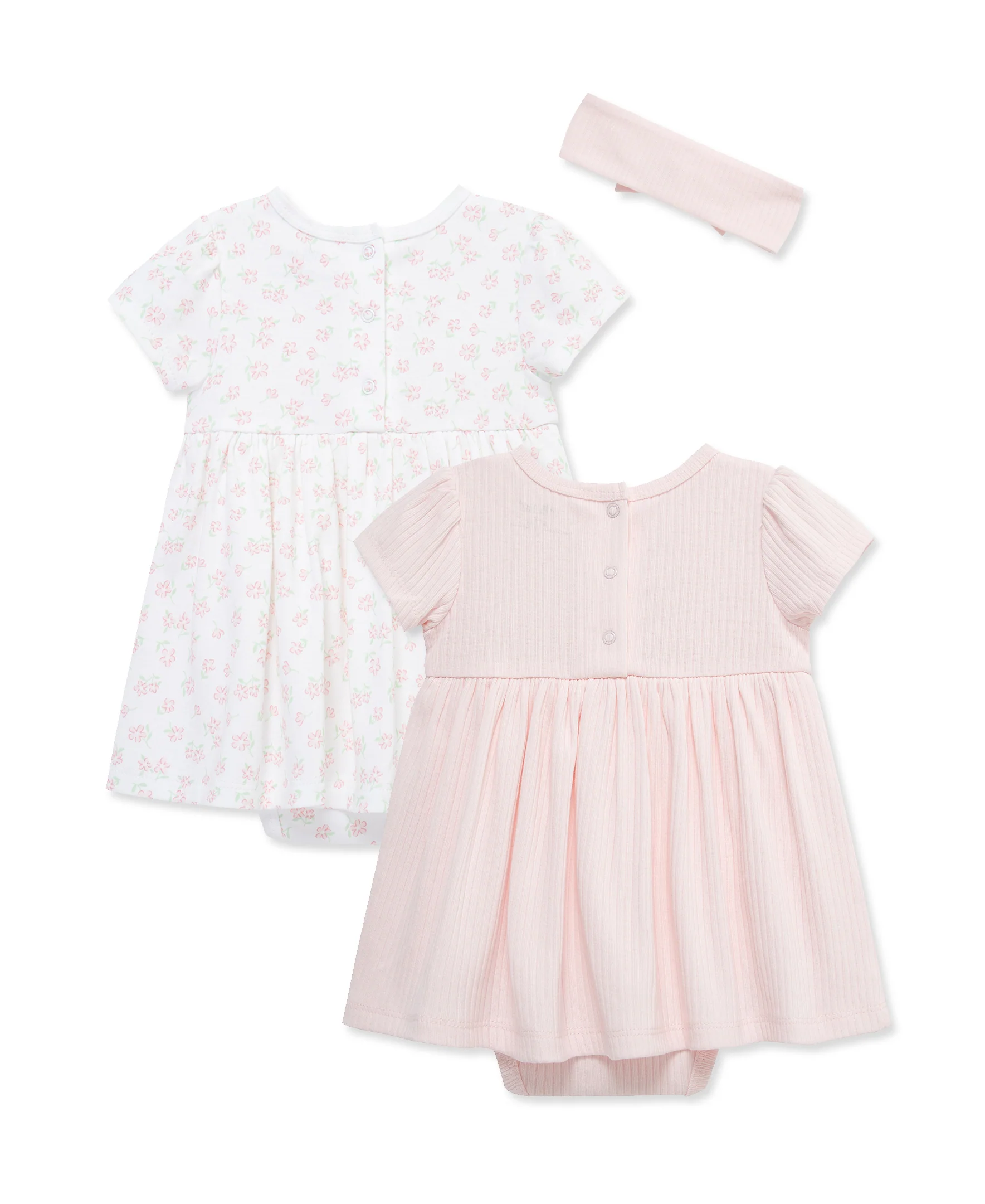 Pretty Puppies 2-Pack Bodysuit Dresses & Headband Set - Image 4