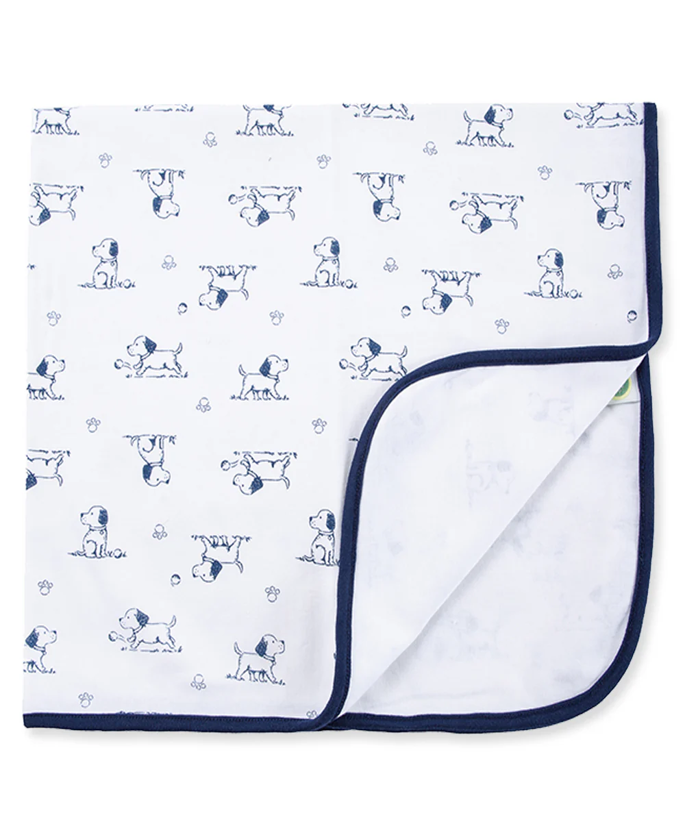 Puppy Toile Receiving Blanket - Image 4