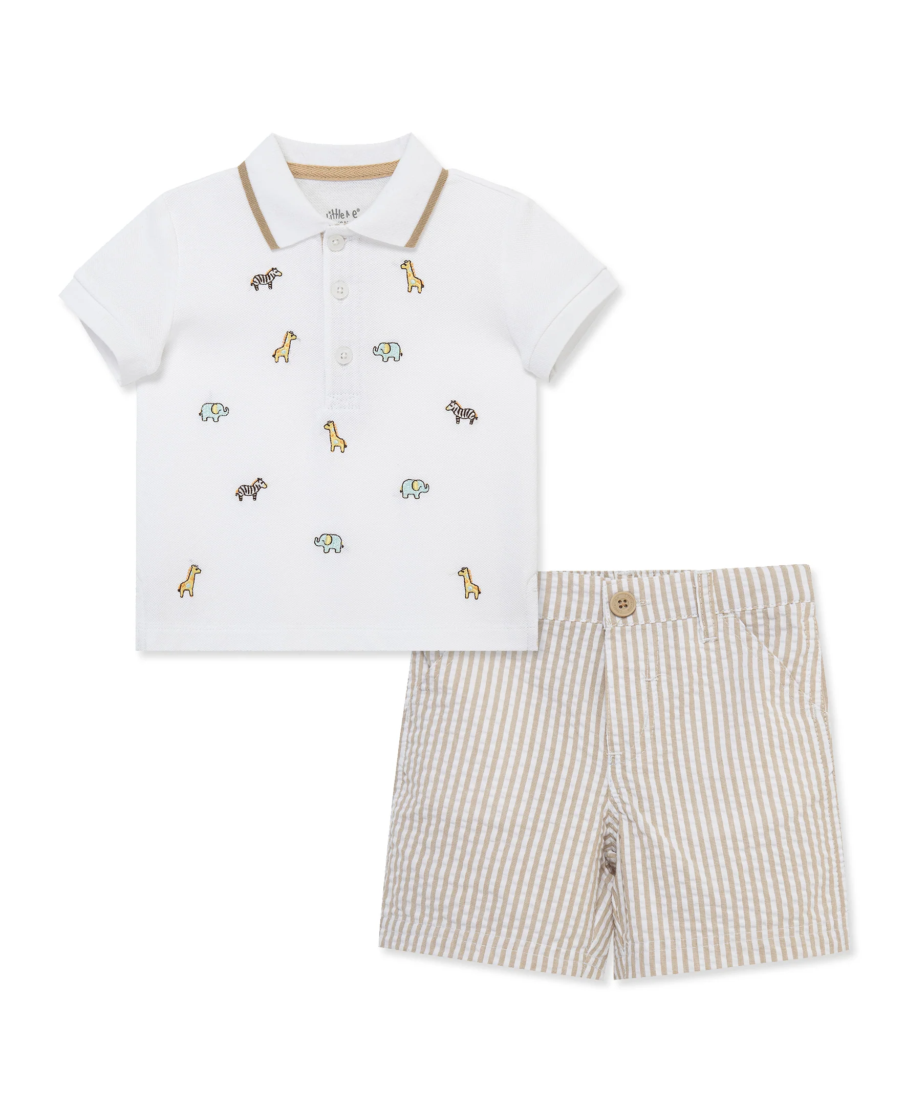 Safari Polo Short Set (12M-24M)