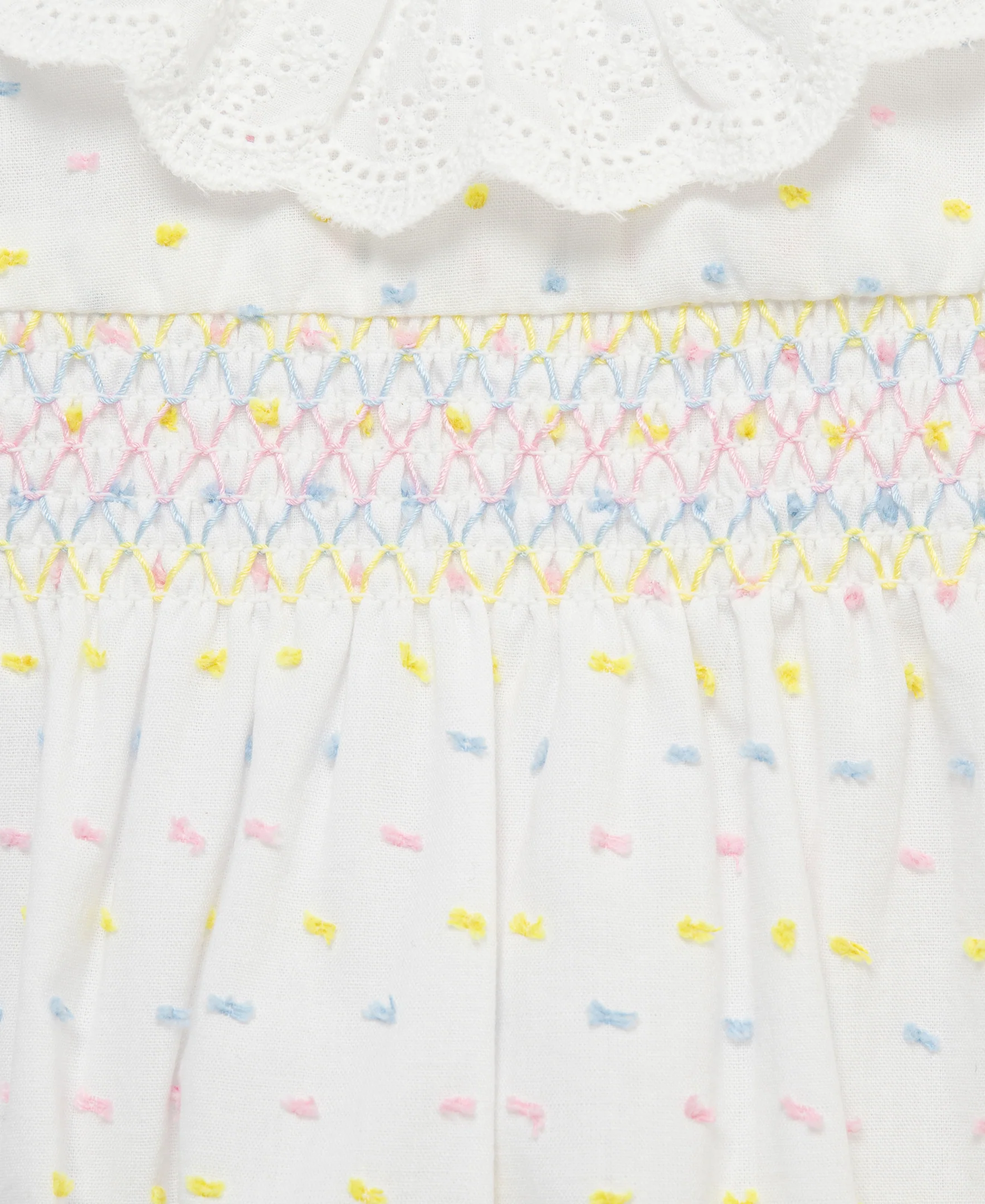 Smocked Dot Woven Bubble & Headband - Image 2