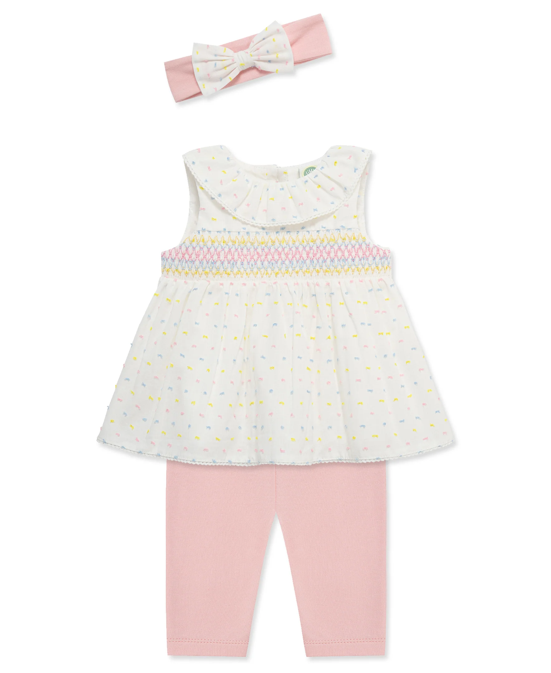 Smocked Dot Woven Tunic & Legging Set (3M-12M) - Image 4