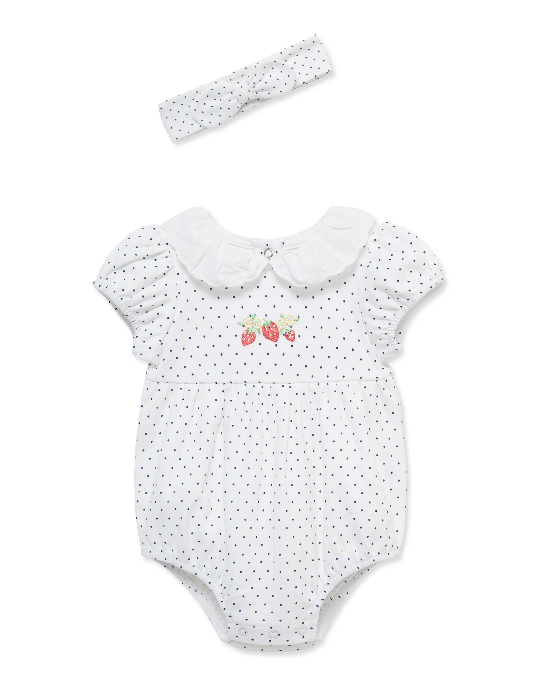 Strawberry Knit Bubble & Headband