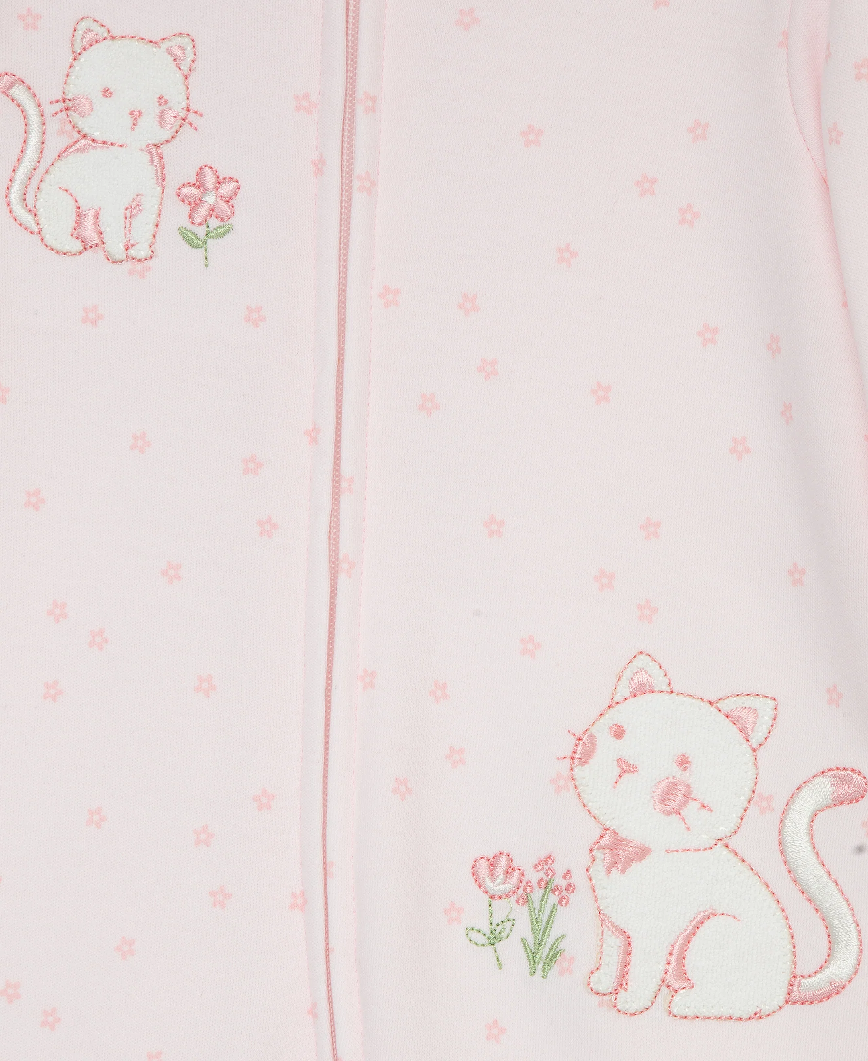 Sweet Kitties 2-Way-Zip Footed One-Piece - Image 2