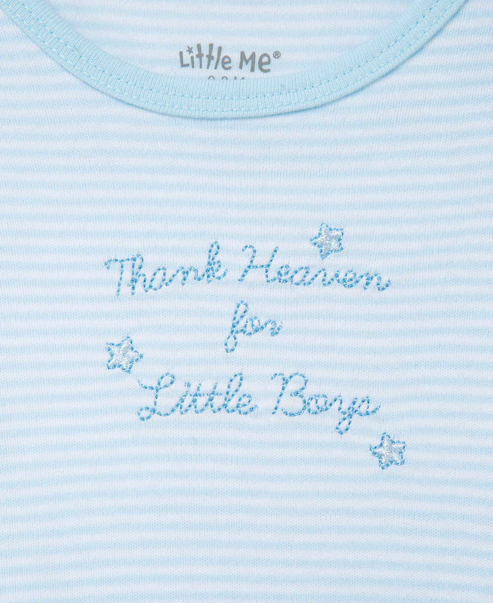Thank Heaven for Little Boys Sleeper Gown And Hat - Image 2