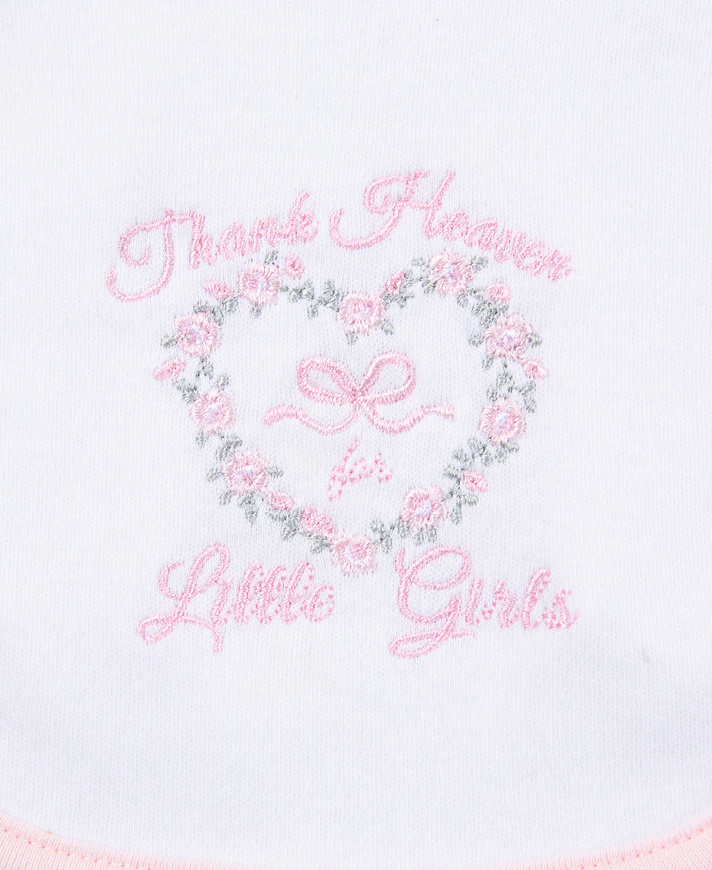 Thank Heaven For Little Girls Bib & Burp Set - Image 4