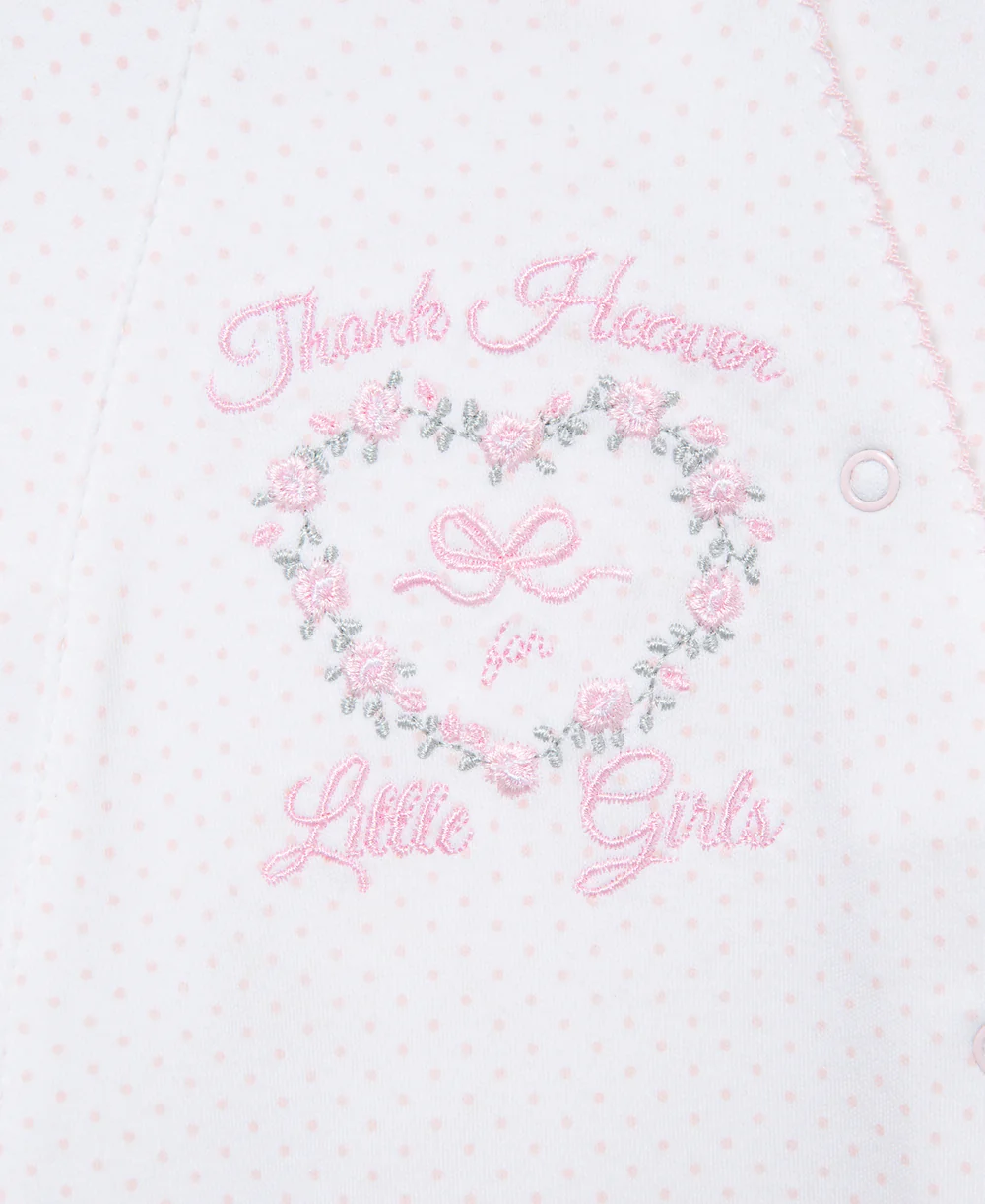 Thank Heaven For Little Girls Footed One-Piece (Headband not included) - Image 2