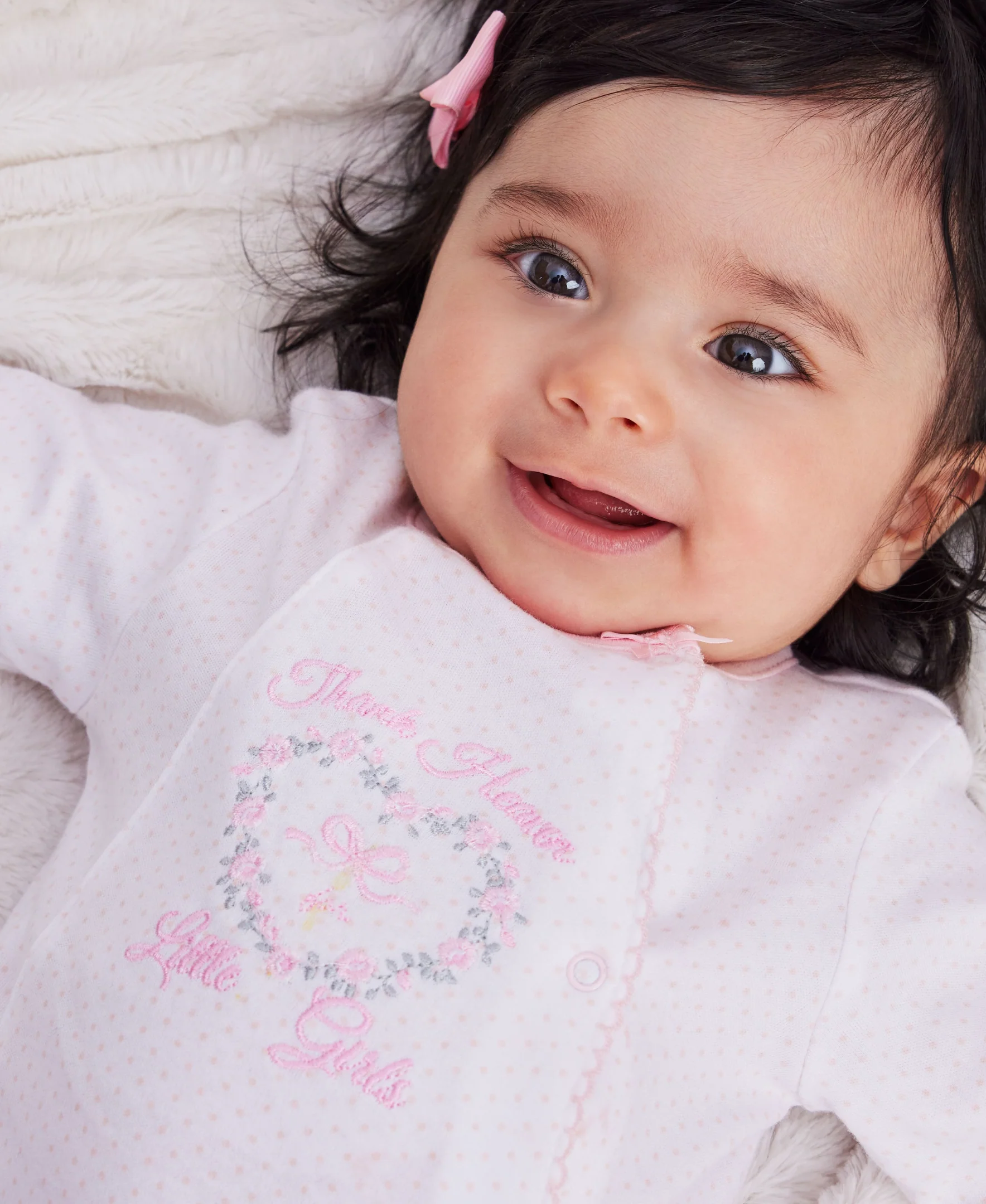 Thank Heaven For Little Girls Footed One-Piece (Headband not included) - Image 4