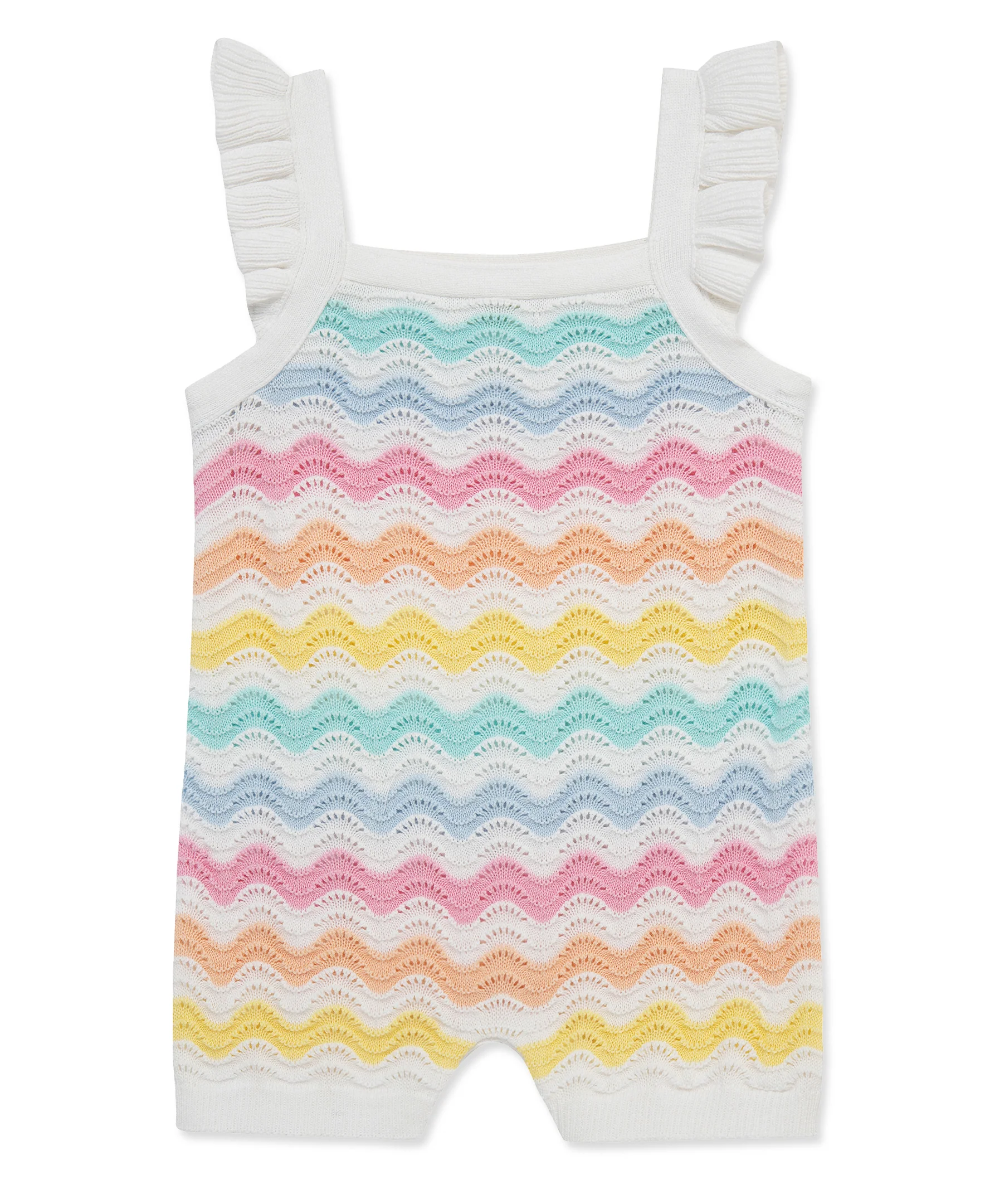 Wavy Pointelle Knit Romper (2T-4T) - Image 3