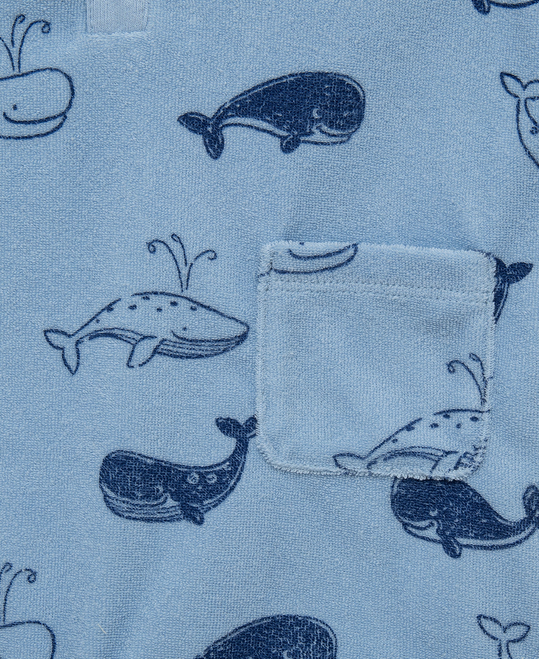 Whales Terry Romper & Hat - Image 2