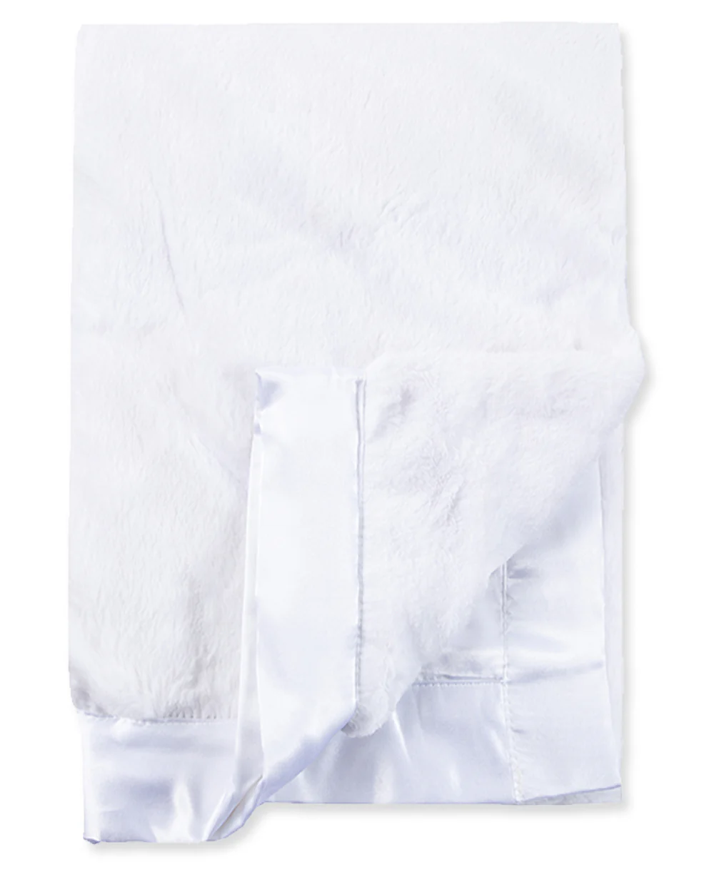 White Plush Receiving Blanket - Image 3